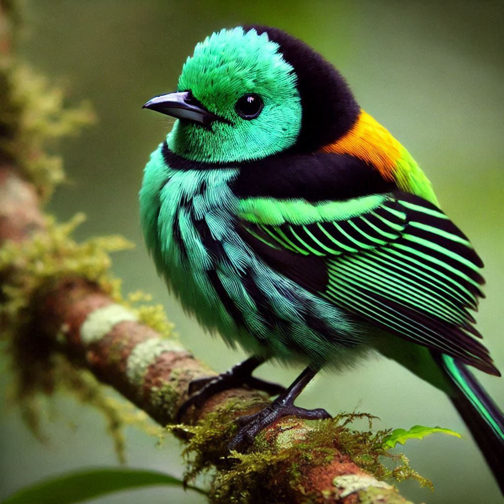 Green-headed tanager attempt