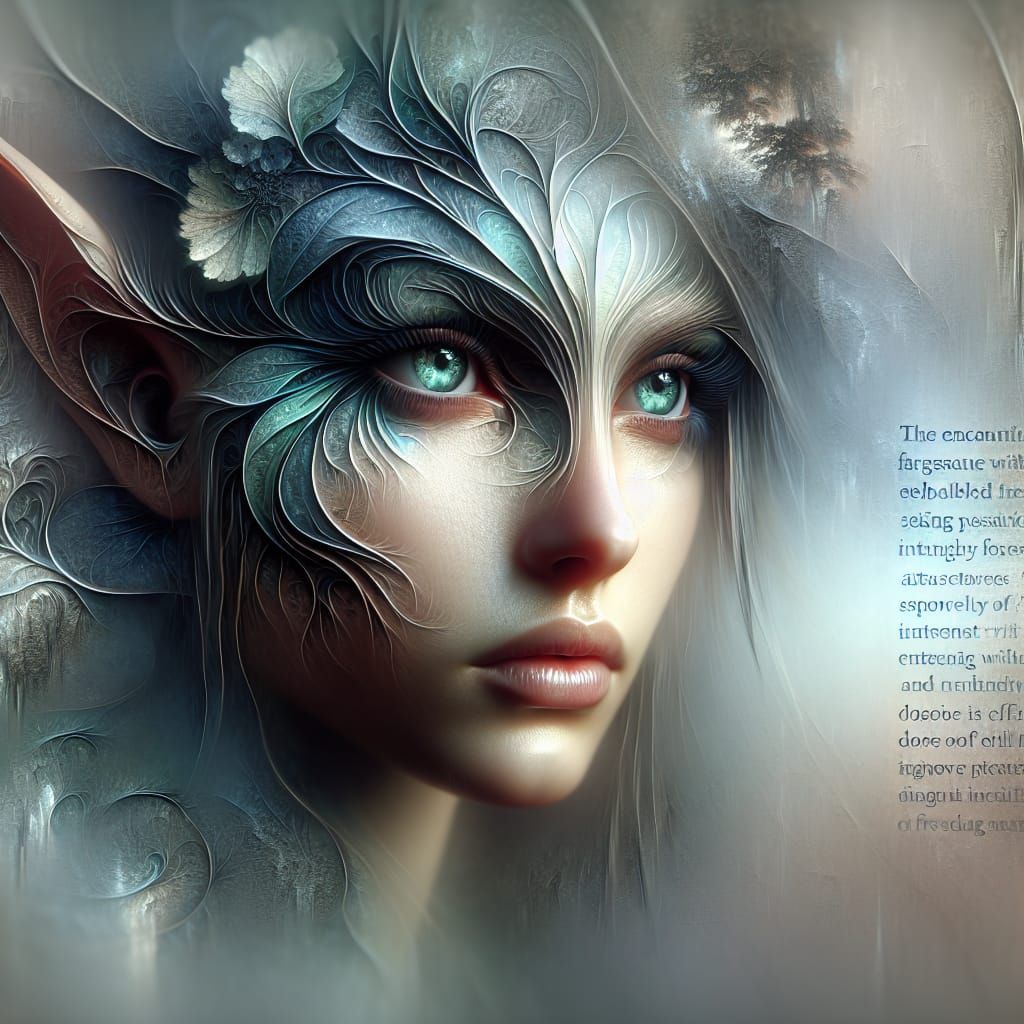 A giant, ethereally female, beautiful elven disembodied head 