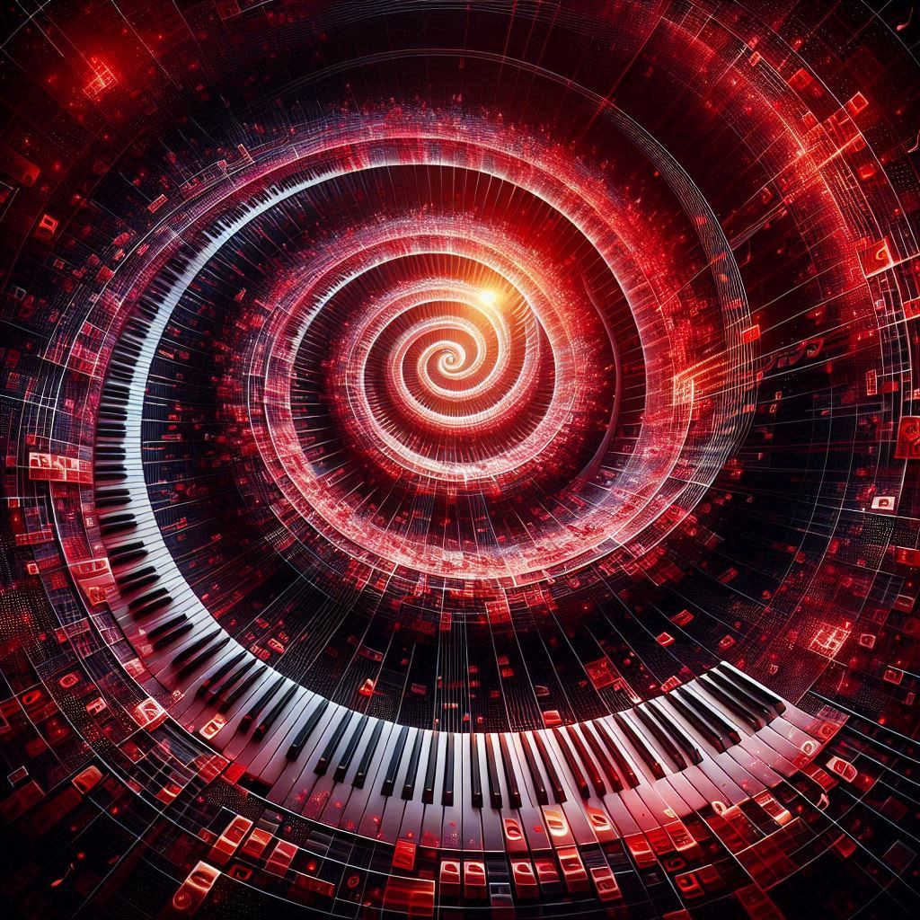 Dazzling Abstract Spiral Musical Notes 3