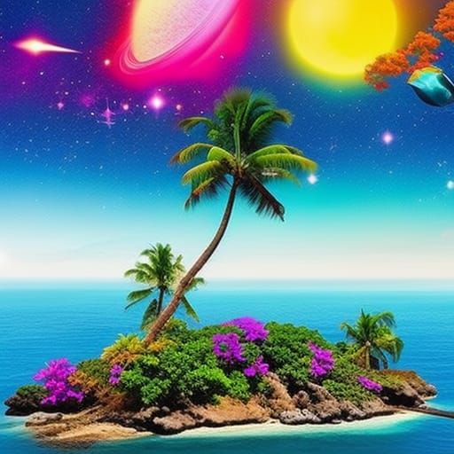 Magical tropical island 