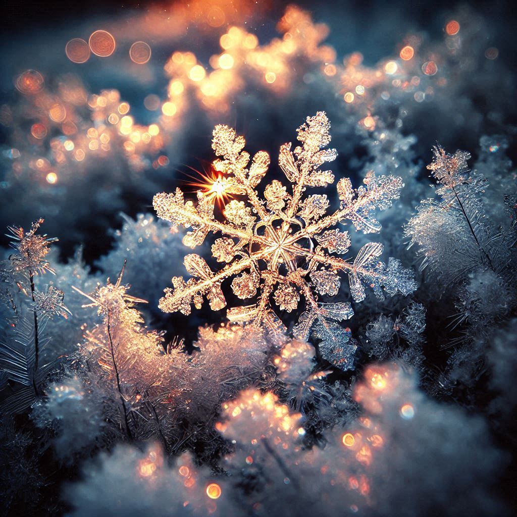 Snowflake by the moonlight