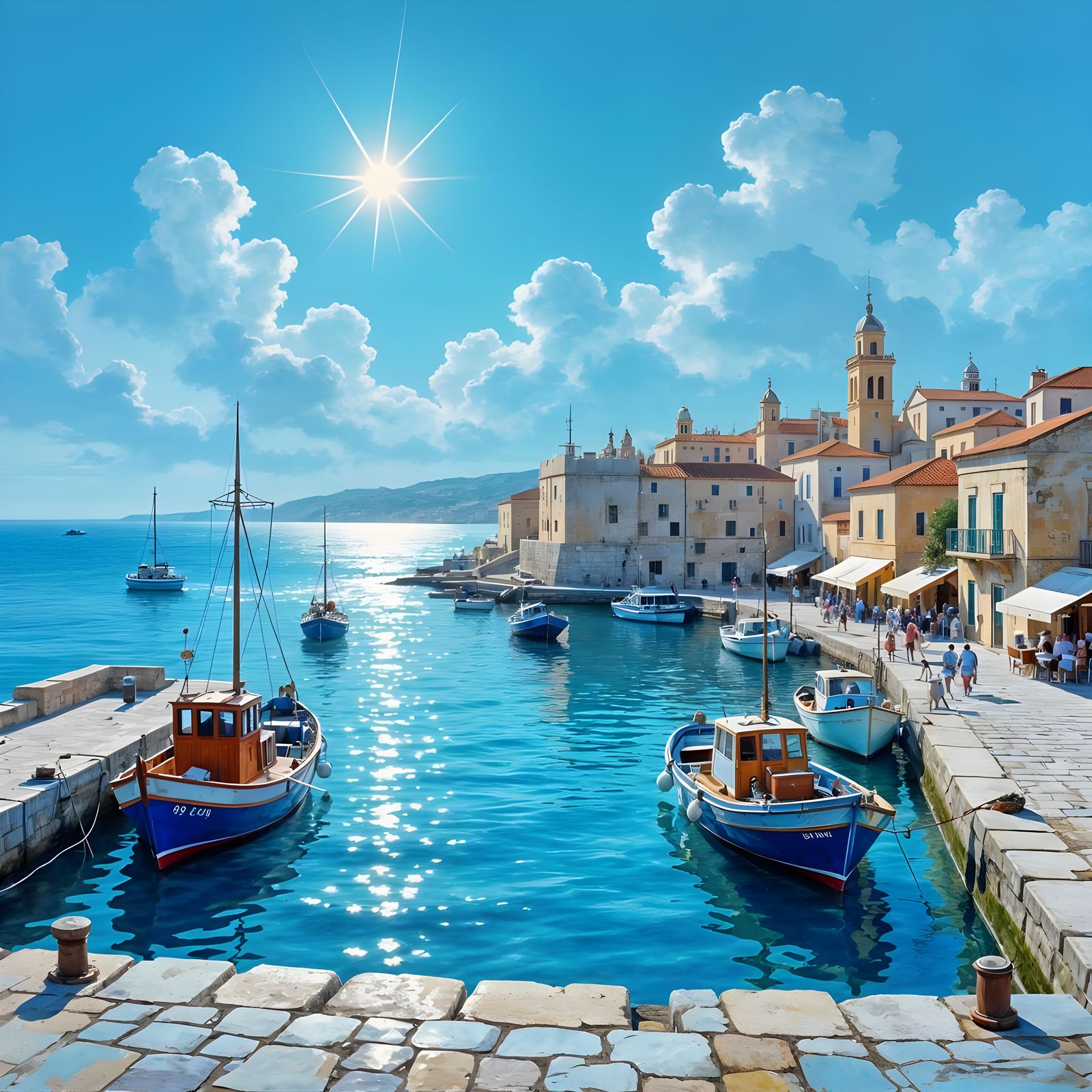 
Greek fishing village  by @blake delta