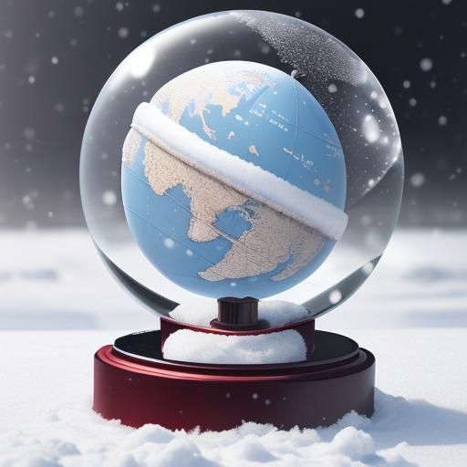 snowglobe and globe in it and snowglobe is in snow and globe...
