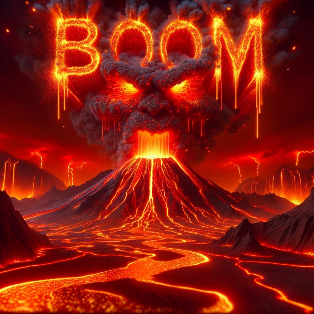 Massive Volcanic Eruption Daily challenge 706 NightCafe Creator