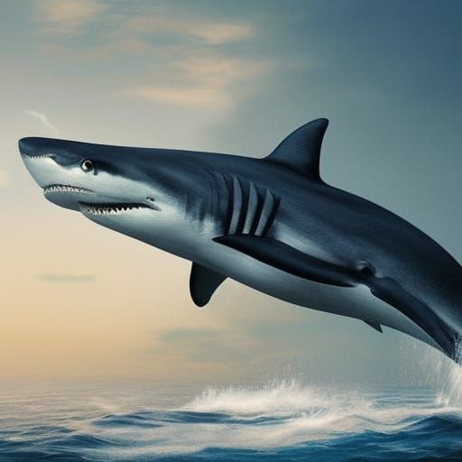 Shark Fighting Attacking A Blue Whale