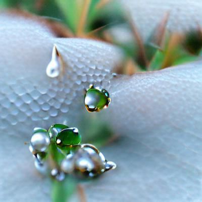 Pearly dew drops drop
