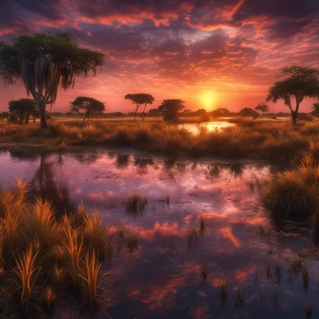 Sunset Twilight Of The Savannah River