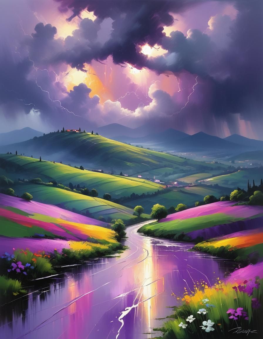 Landscape in purple