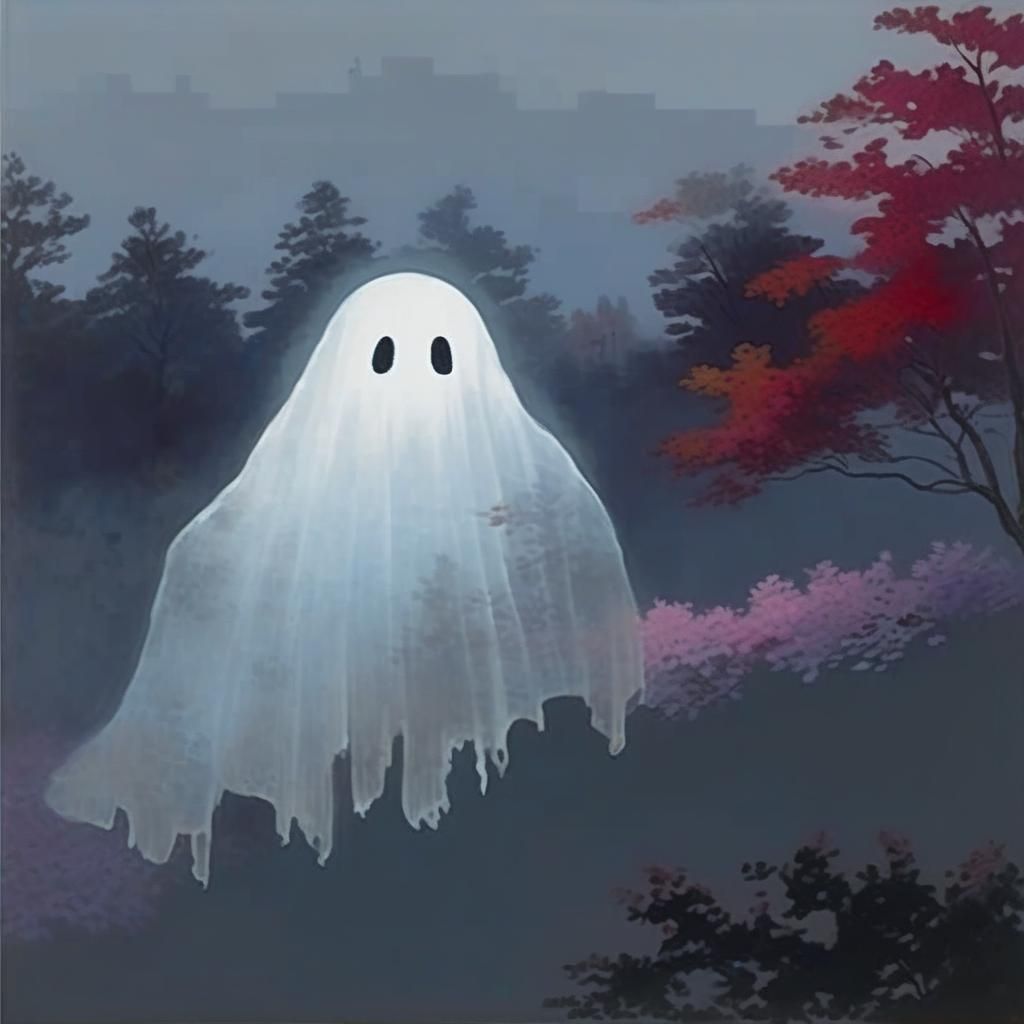 Ghost in the woods - AI Generated Artwork - NightCafe Creator