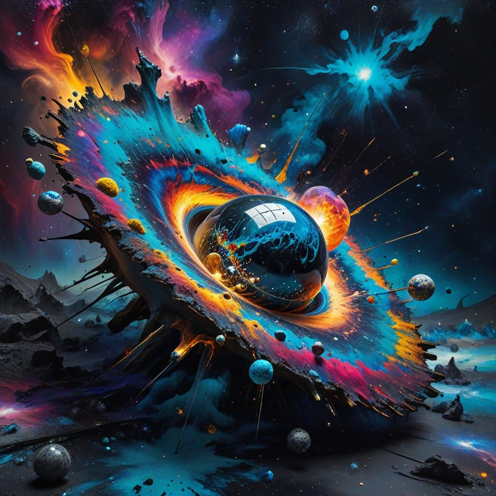 Colored Bigbang.. Birth of universe !   by @Dreamer in Hell