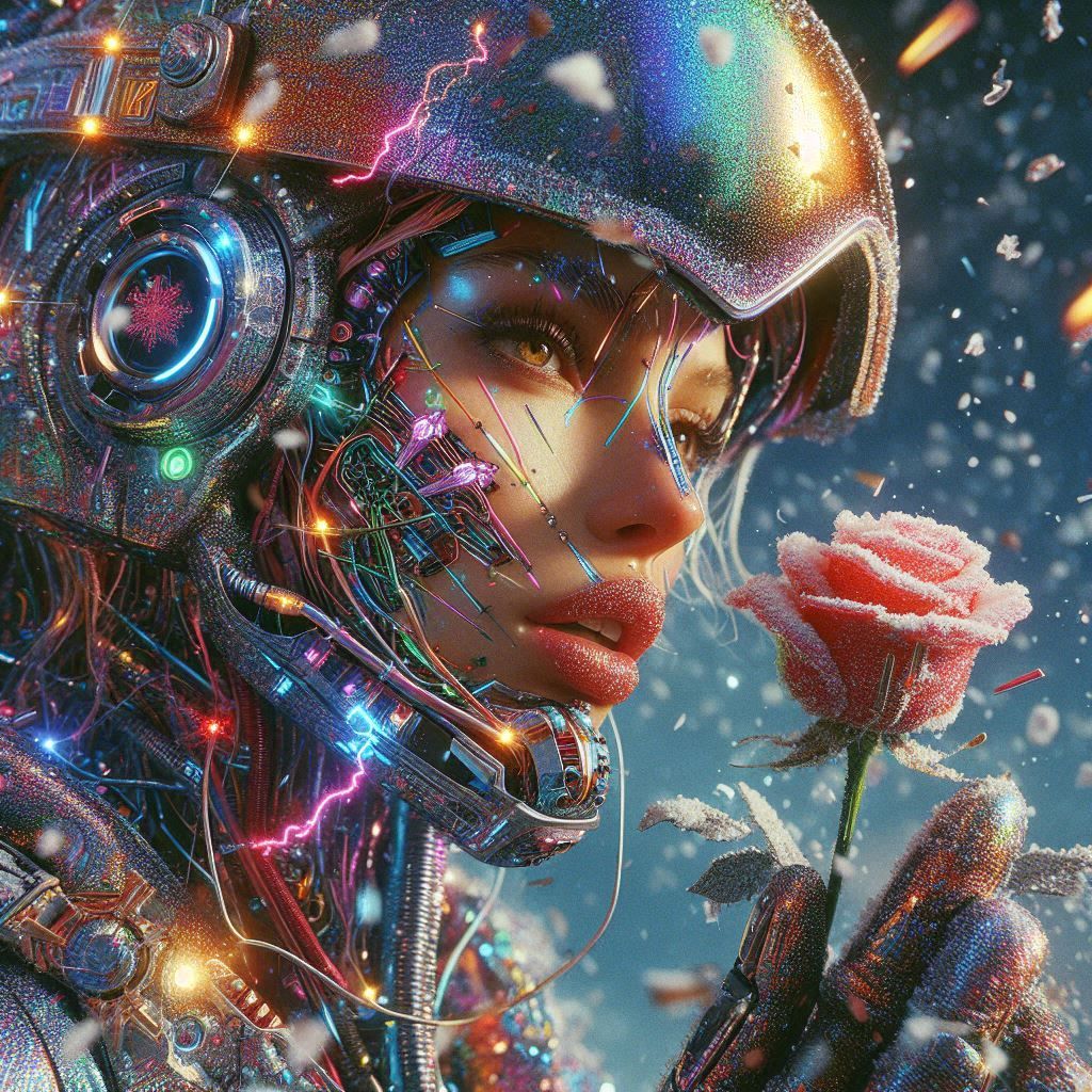 Jenka - cyborg skier & the rose