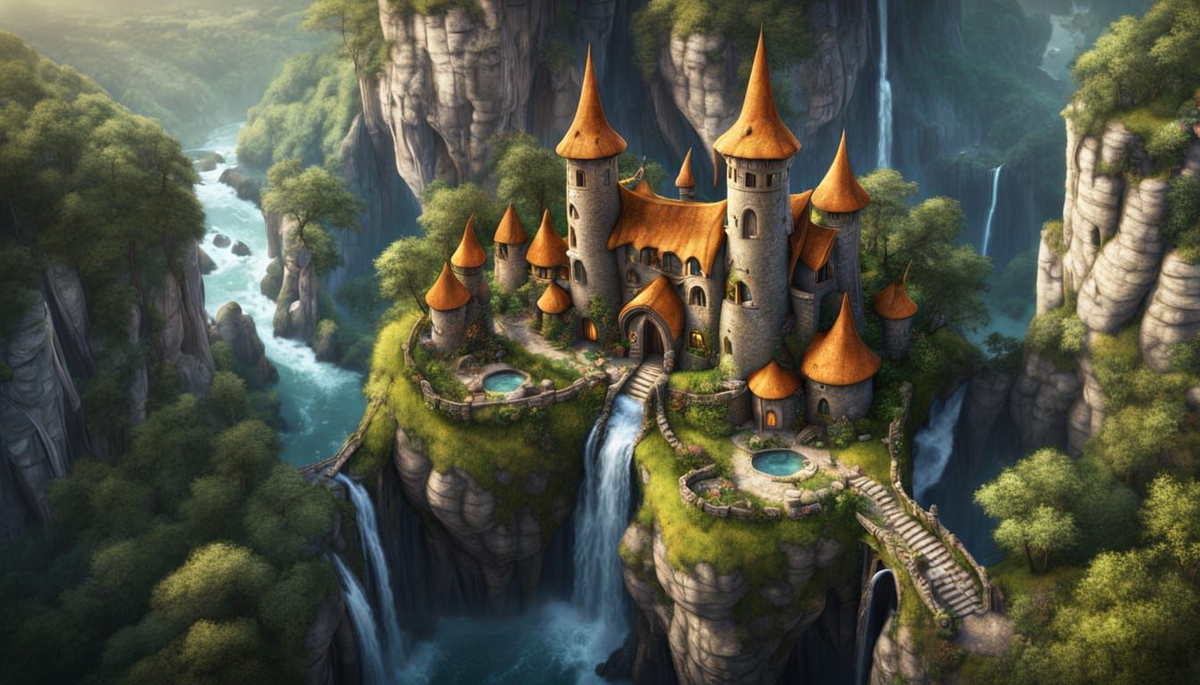 the castle by the falls