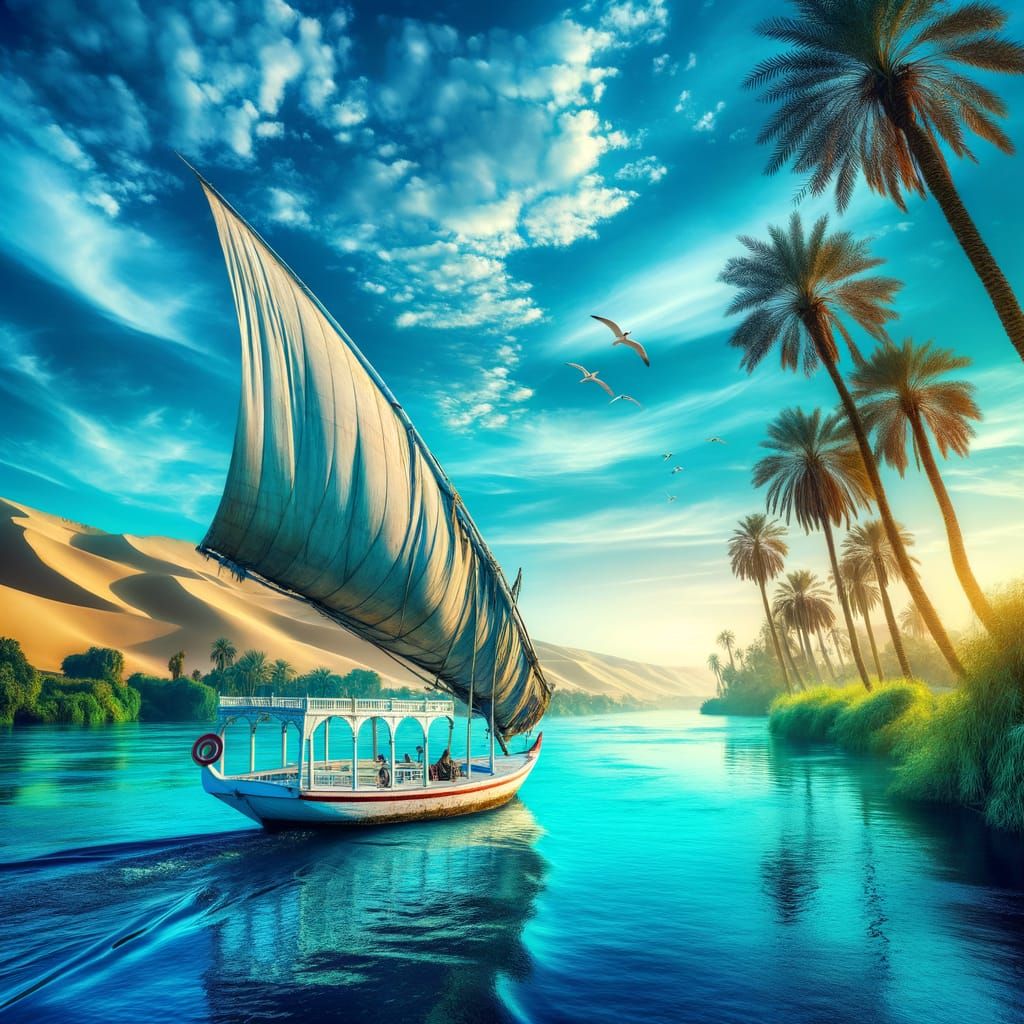 On the river nile AI Generated Artwork NightCafe Creator