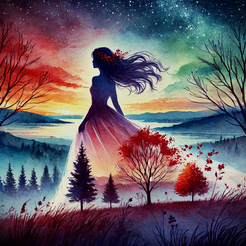 double exposure sunset