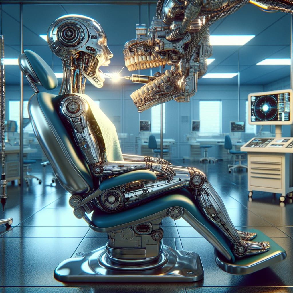 robots also need to take care of teeth  by @Renny Magritte