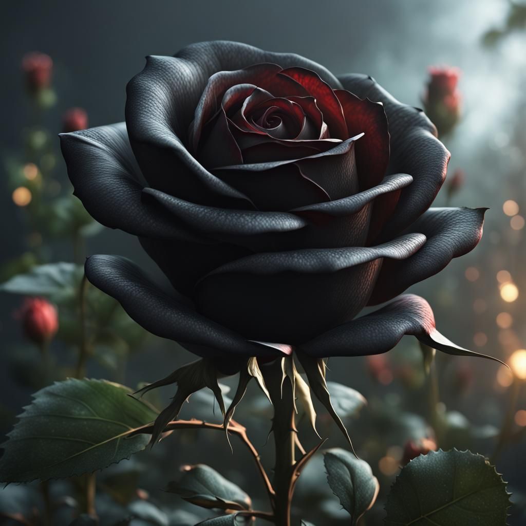 One big beautiful rose black colour   by @Demon Tobi