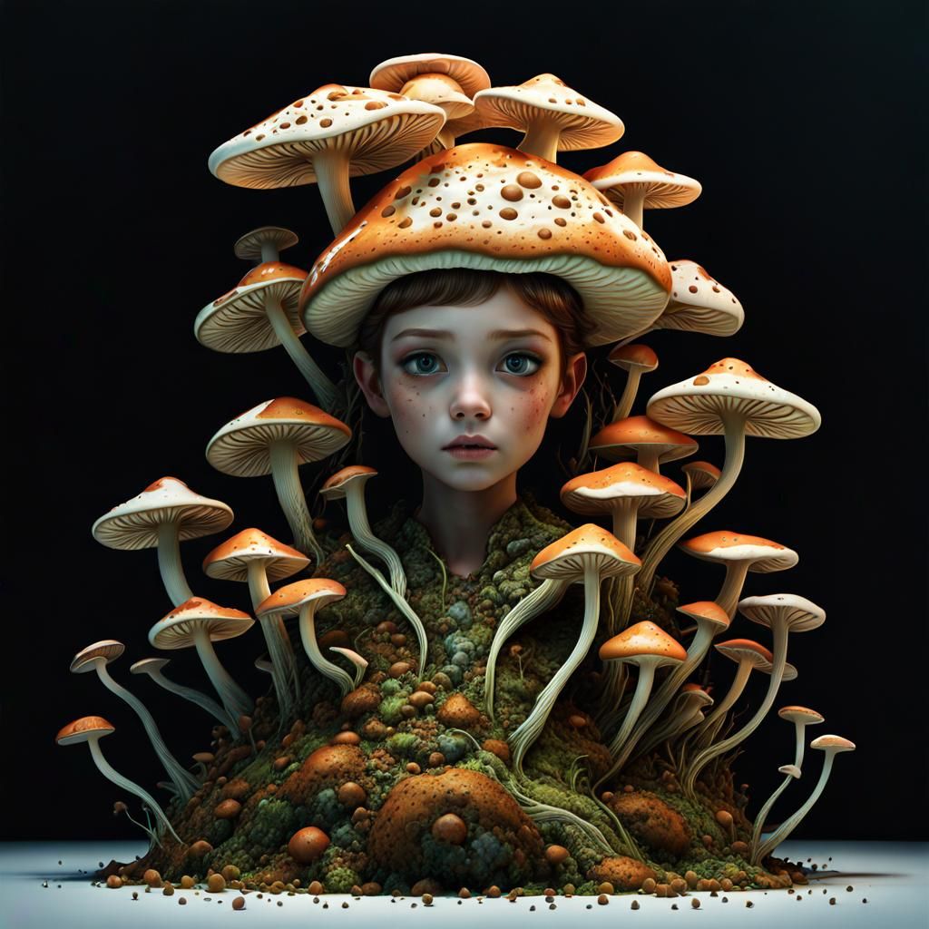 Fungi Girl 13379 - AI Generated Artwork - NightCafe Creator