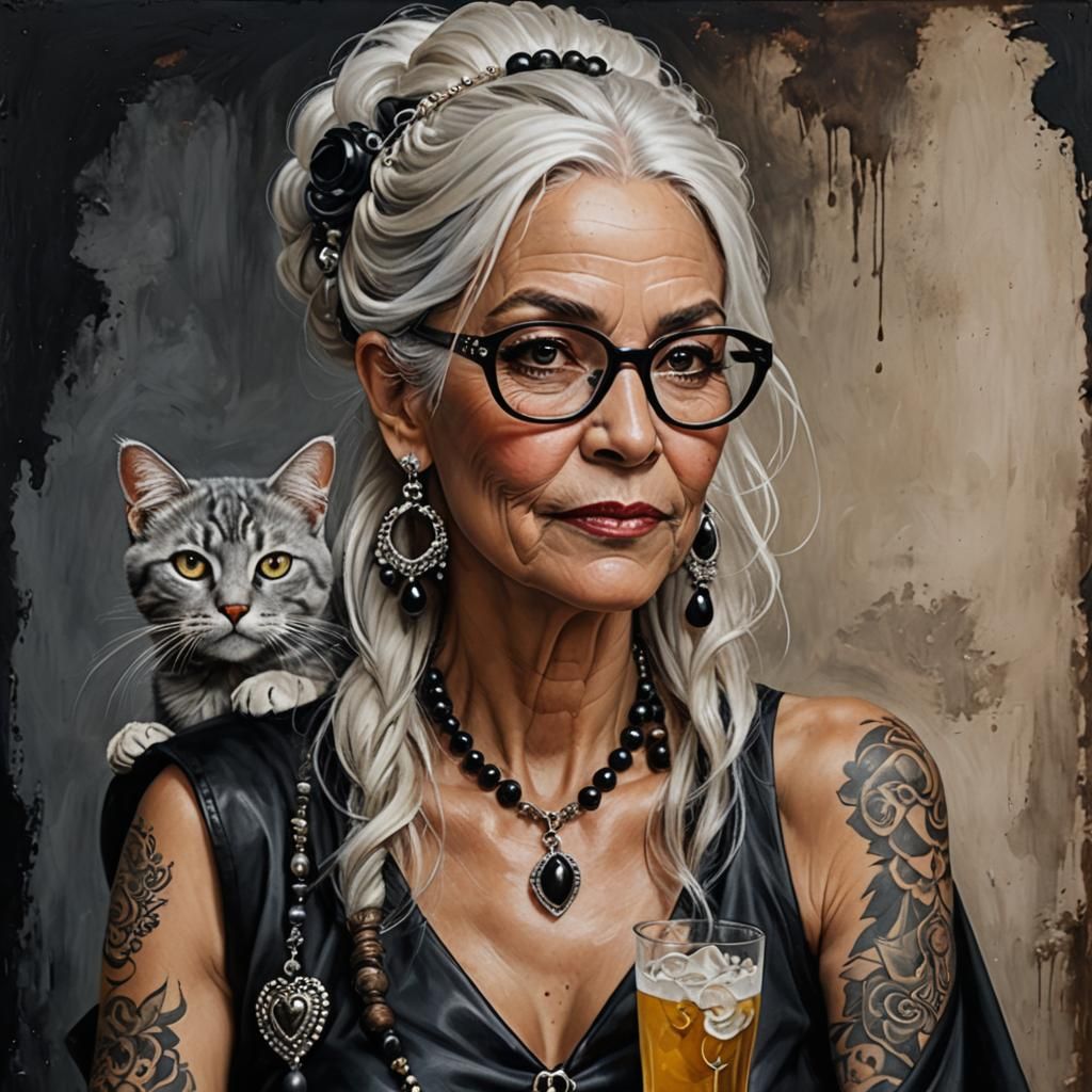 Boho older lady