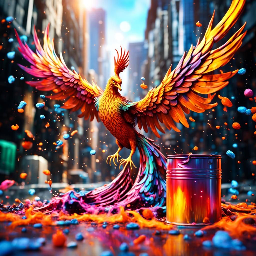 Paint phoenix    by @Zenentine 