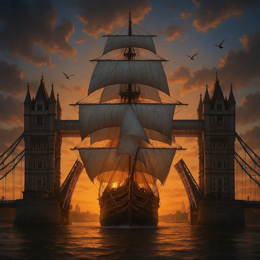 ספינה עוברת בטאוור ברידג'