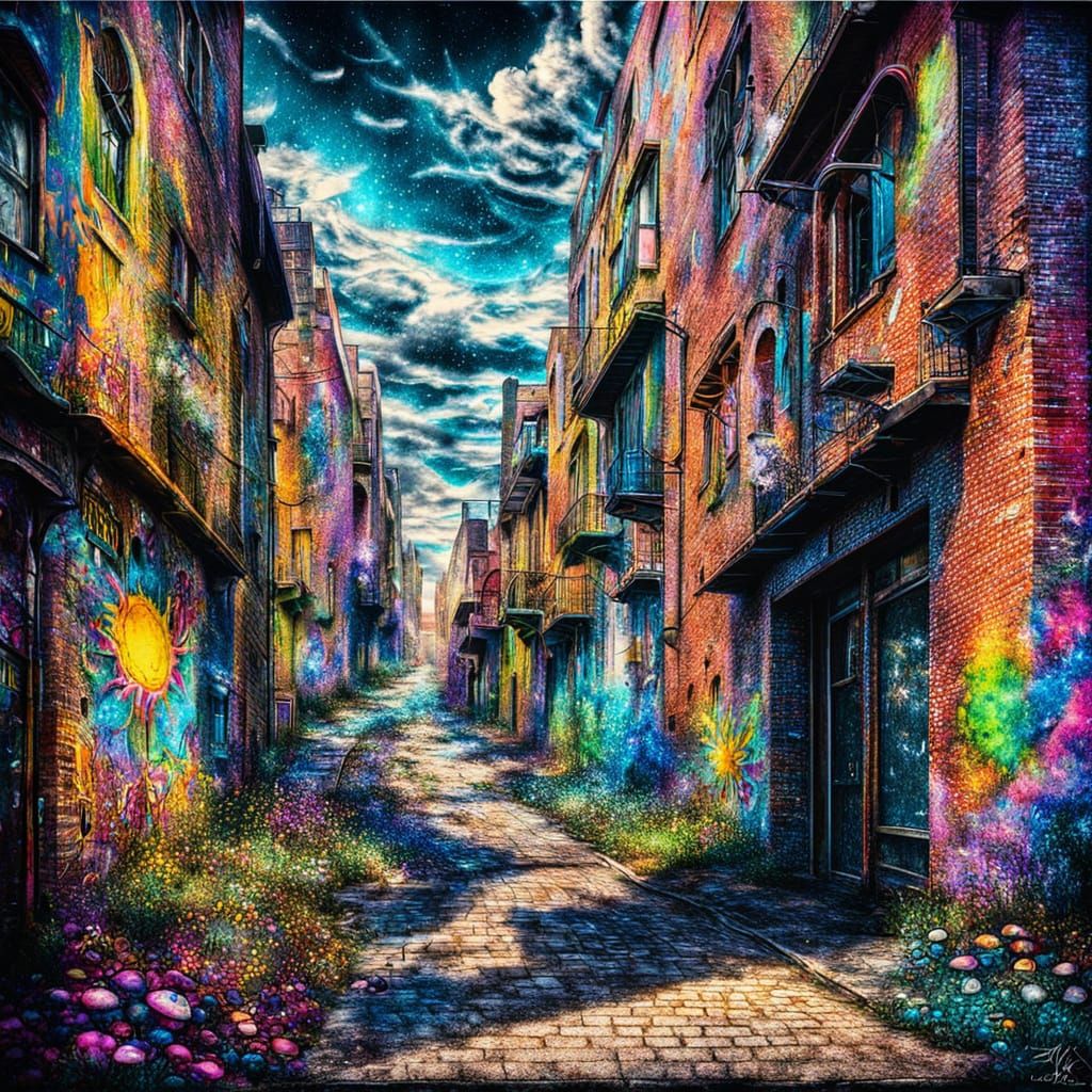 Colourful Alley  by @Natii