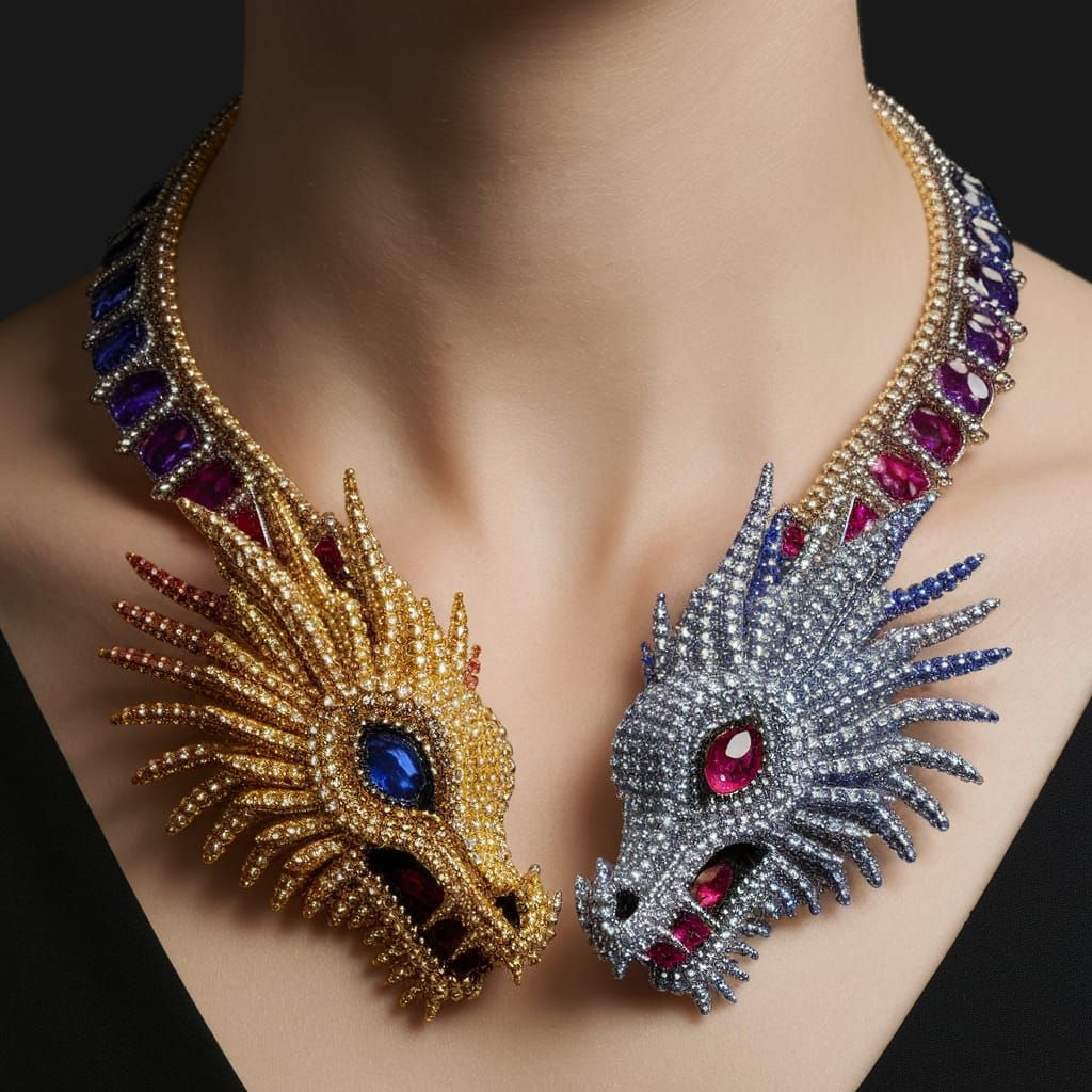 Dragon Necklace  by @Raederle