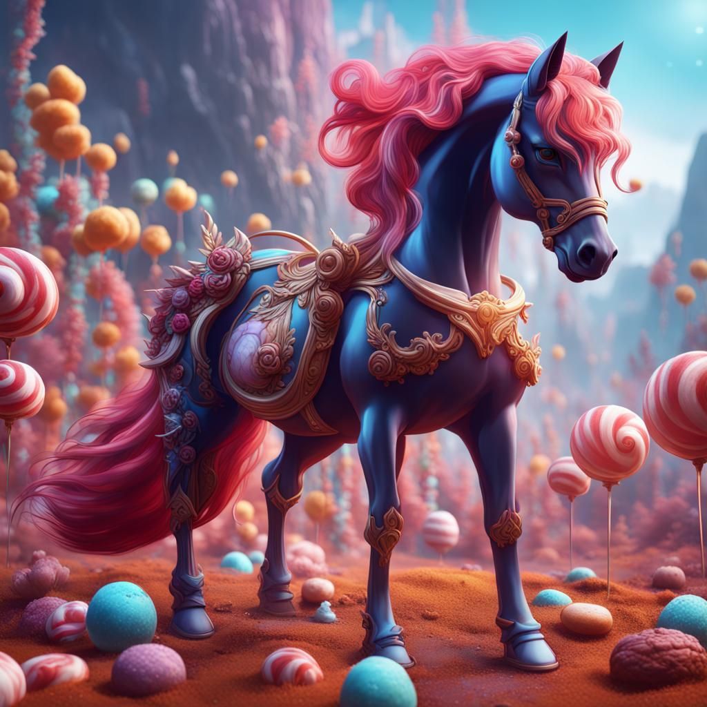 candy horse 3 AI Generated Artwork NightCafe Creator