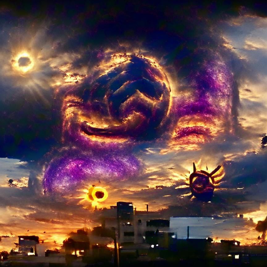 Sun setting on a grateful universe - AI Generated Artwork - NightCafe ...