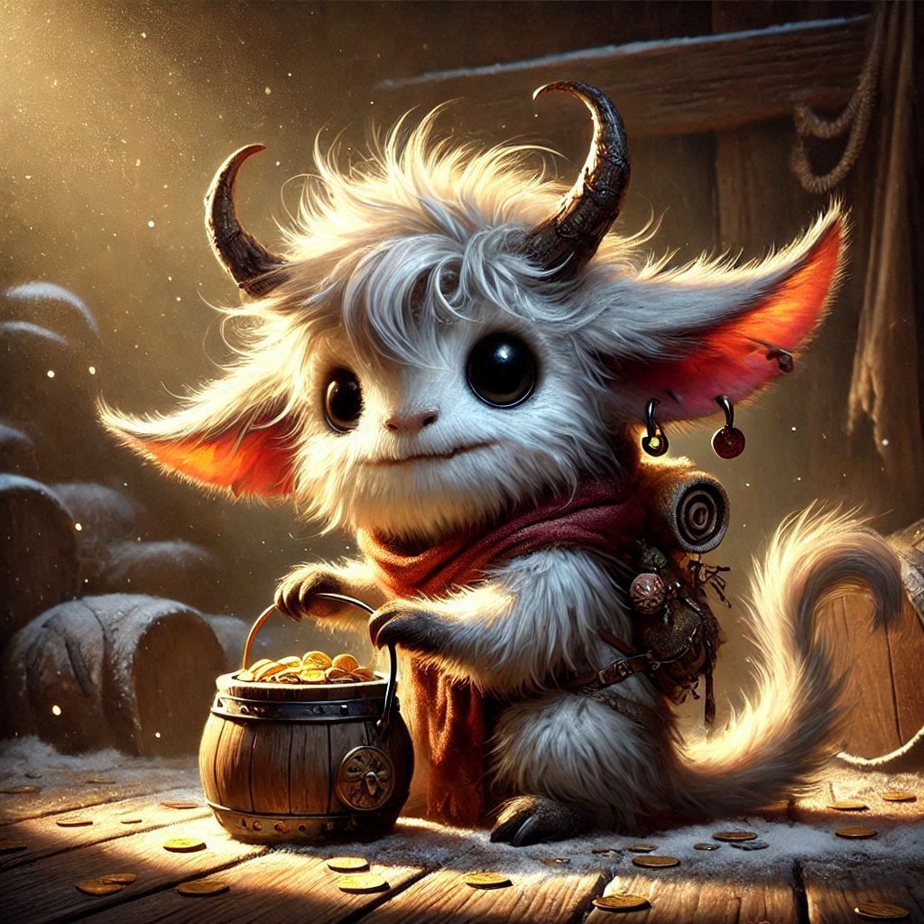adorable fairy-tale fantasy creature portrait..