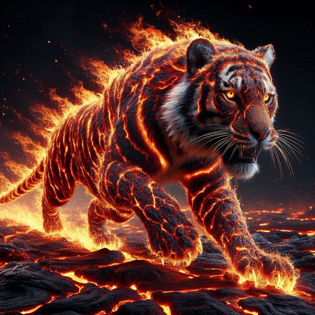 Fiery inferno Tiger