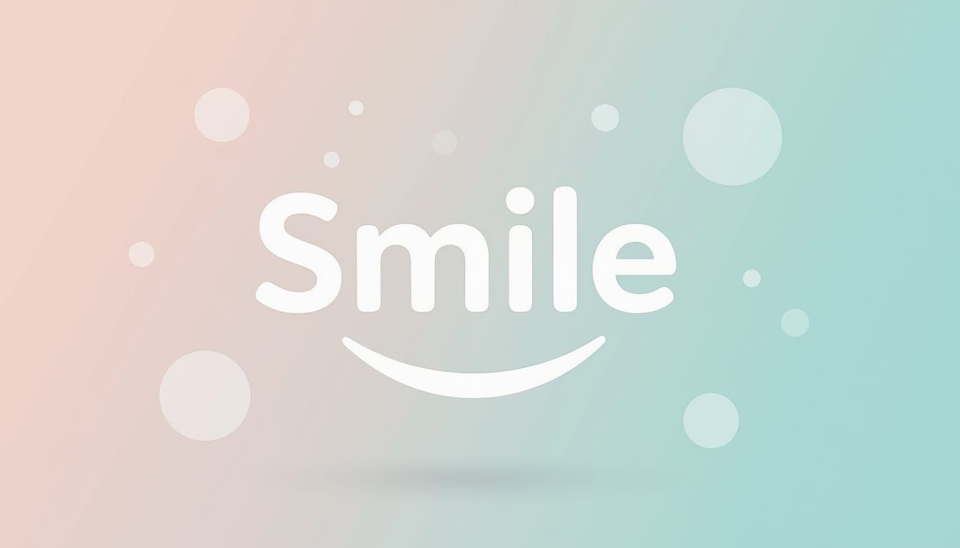 Uplifting Smile Curve in Pastel Hues