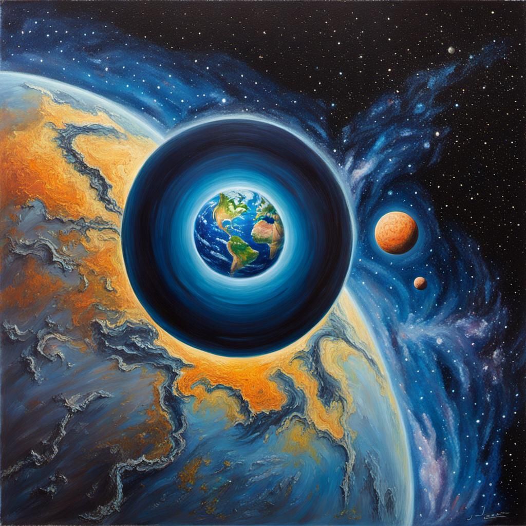 a beautiful planet  is orbiting two stars