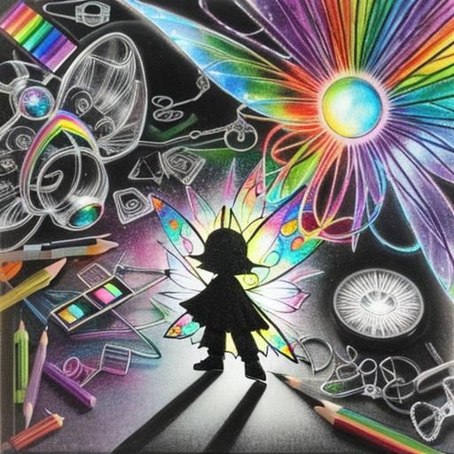 Kid's drawing  ,surreal child's drawing , rayograph Man Ray ...