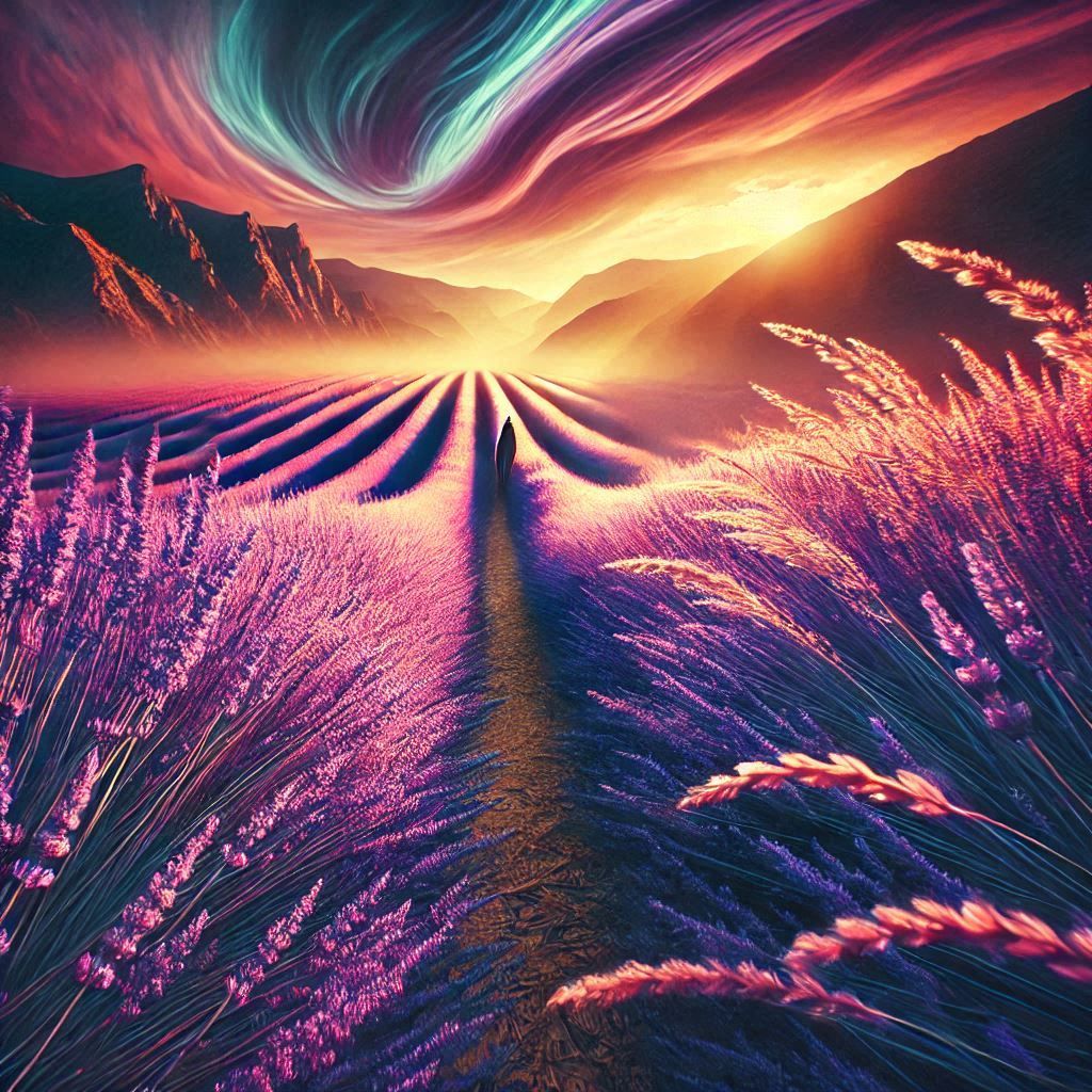 Dreamlike lavender fields