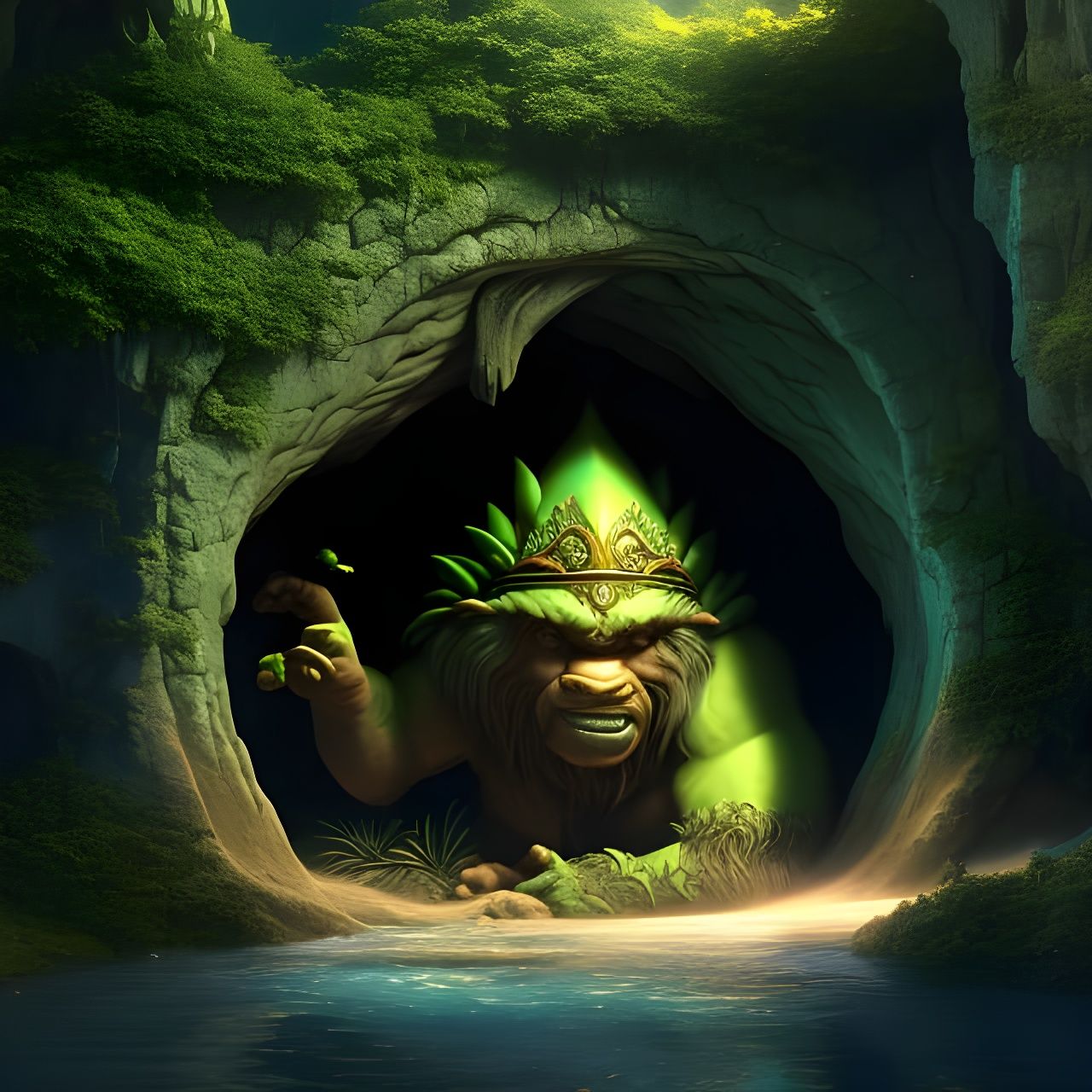 A Troll Resting in its Cave  by @Dingo