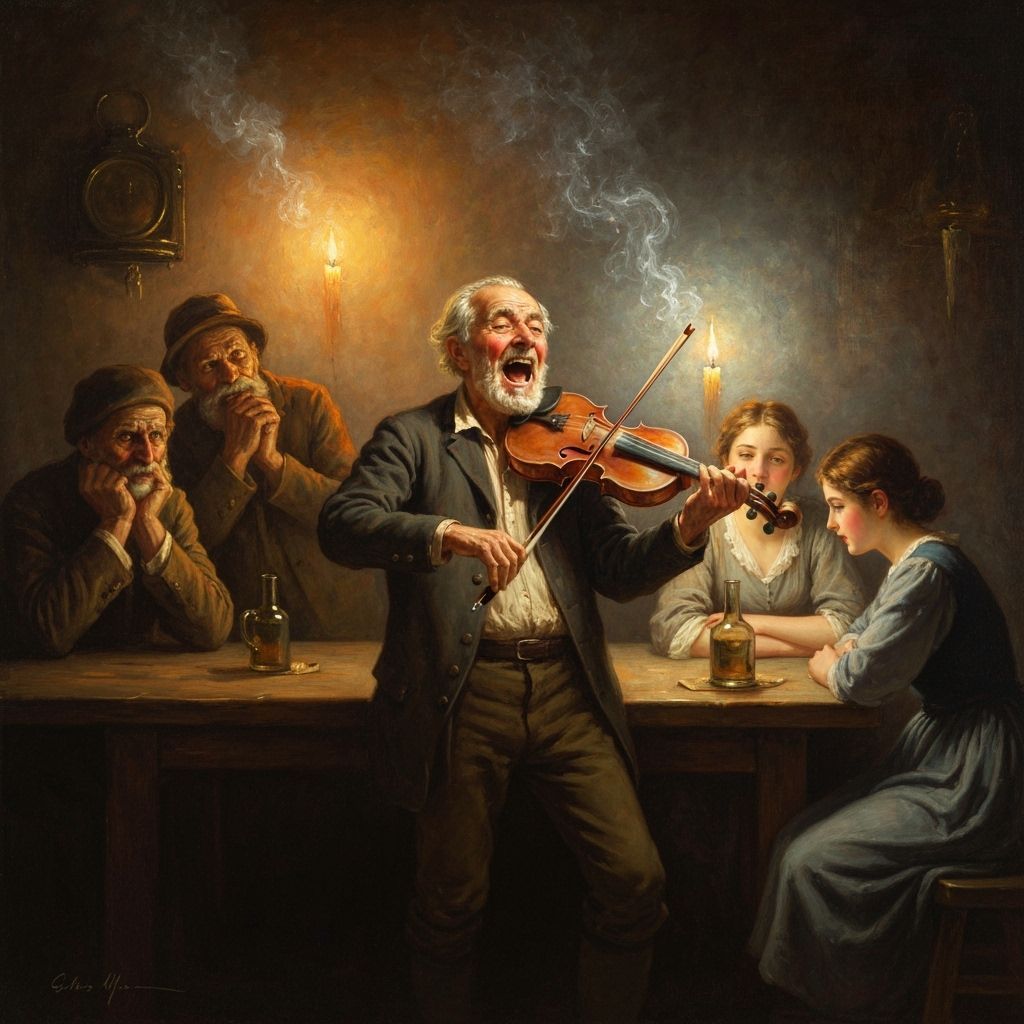 And the music moved like water
Through the smoke and candlelight
Made the old men remember morning
Made the young girls hold on tight
Someth...