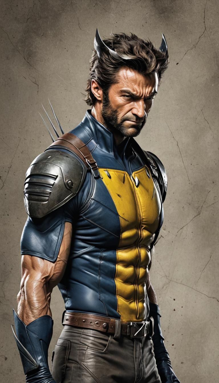 Hyper realistic photo of wolverine from Marvels X-men placinh his arms ...