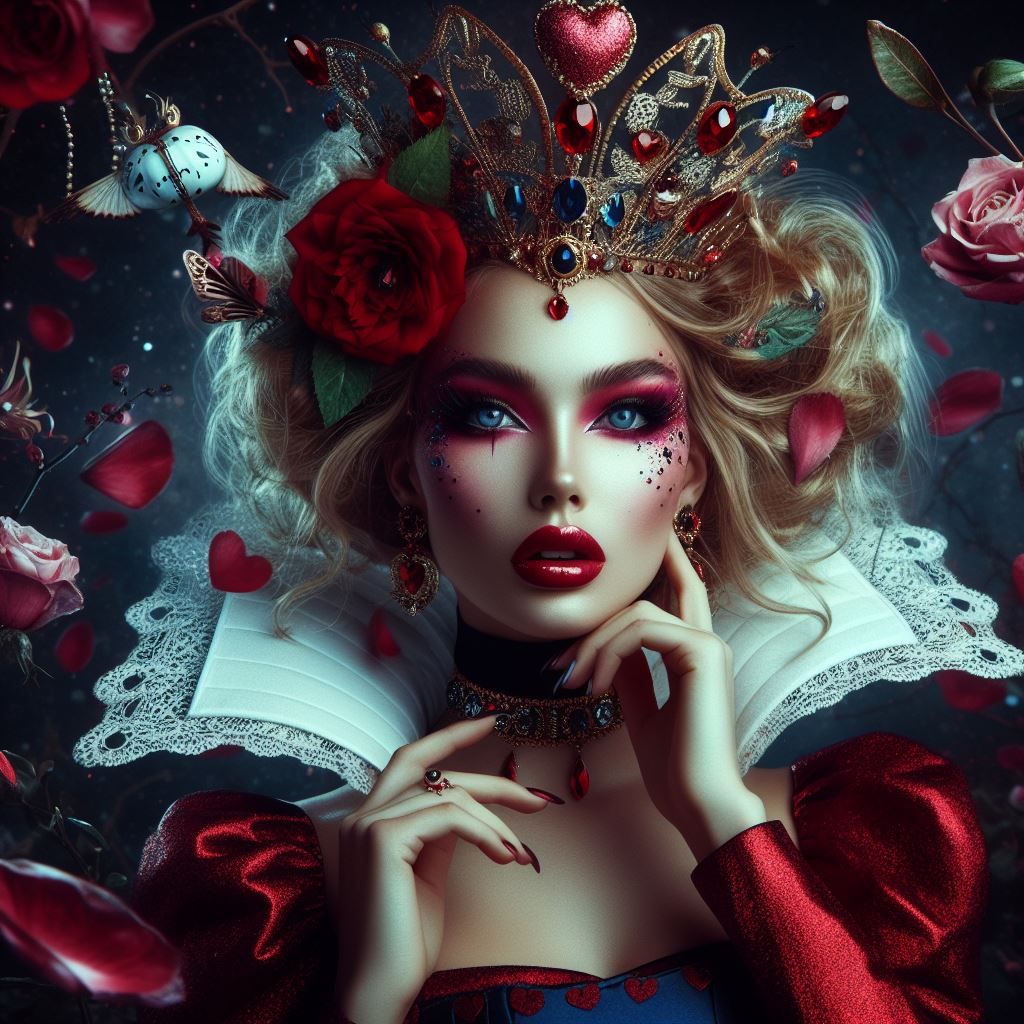 Realistic Queen Of Hearts Portrait