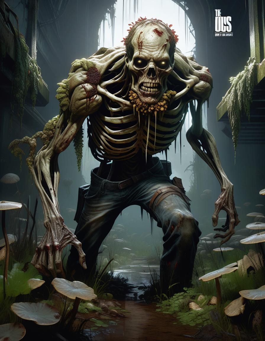 Fungal growth zombie  by @SmitAiArtist