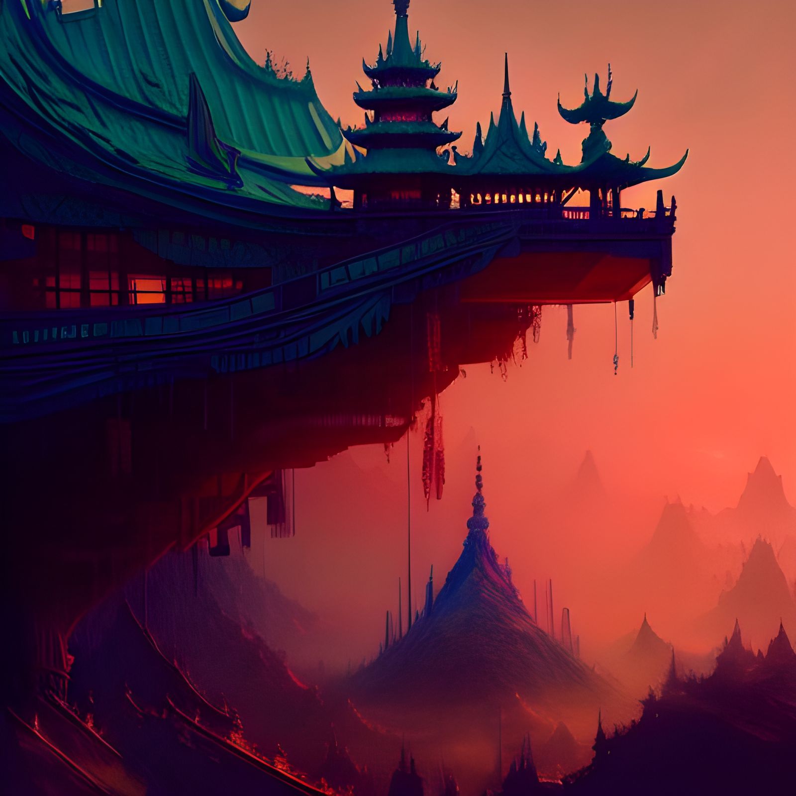 Mount Penglai - AI Generated Artwork - NightCafe Creator