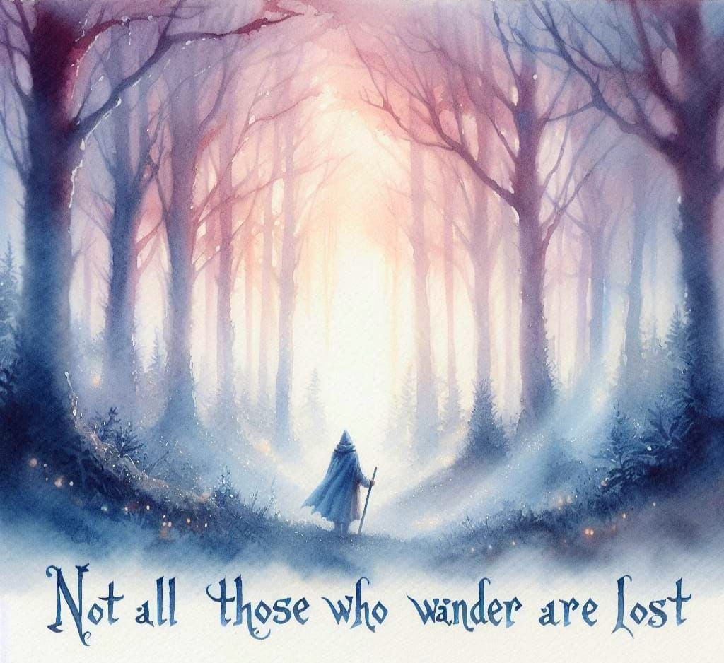 Not all those who wander are lost.