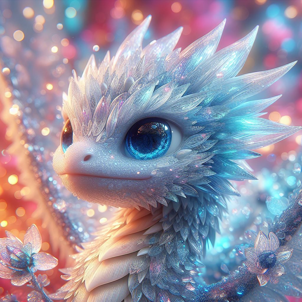 Ice Crystal Baby Dragon