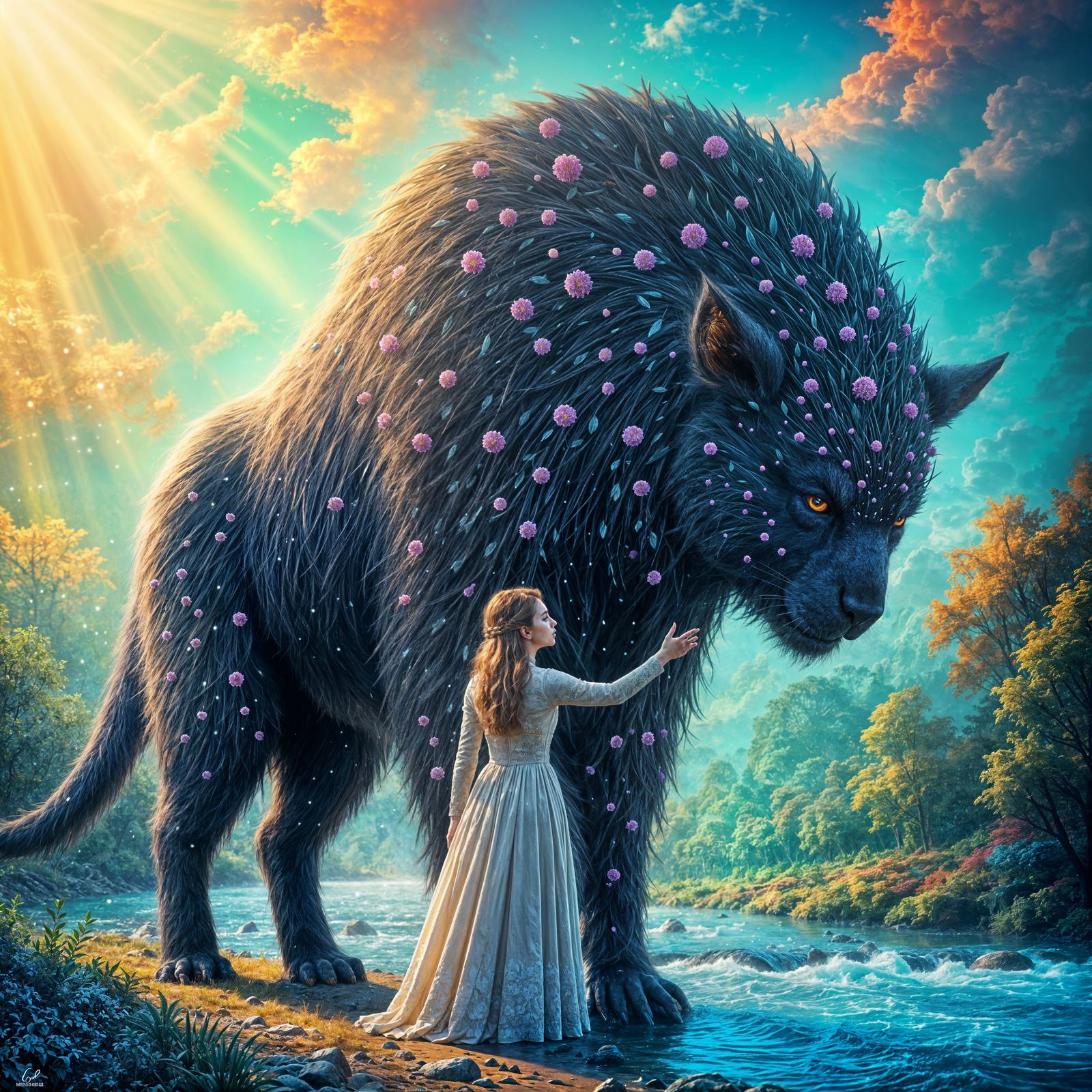 Blooming Touch  by @dreampixel_ai