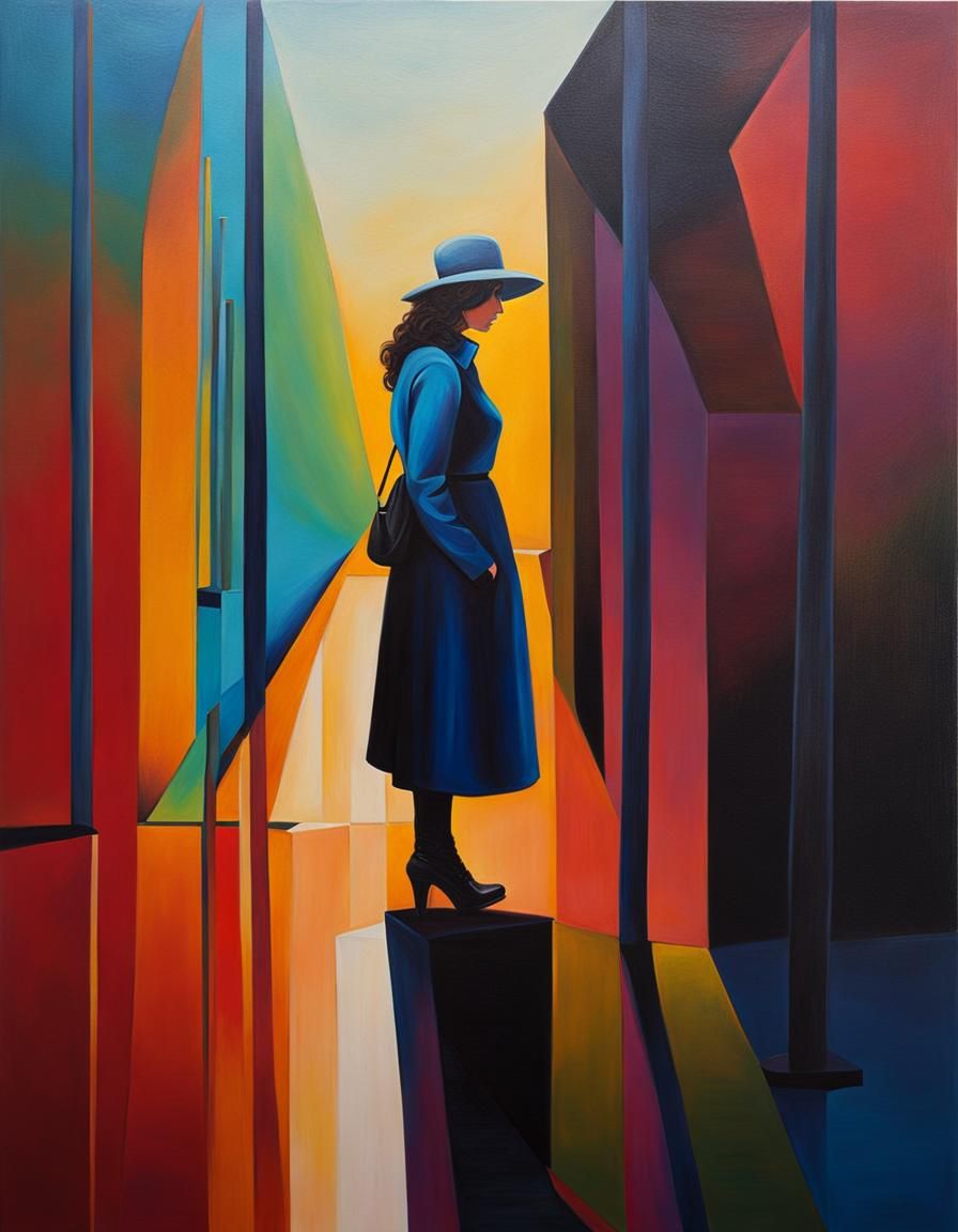 Oil painting "Waiting is the hardest part." AI Generated Artwork