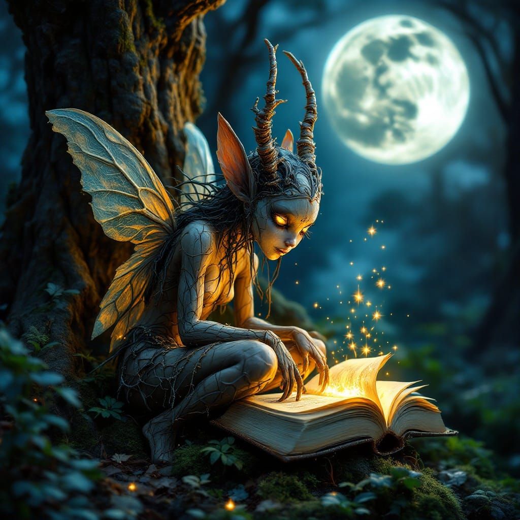 Magic forest creature   by @Roswarcus