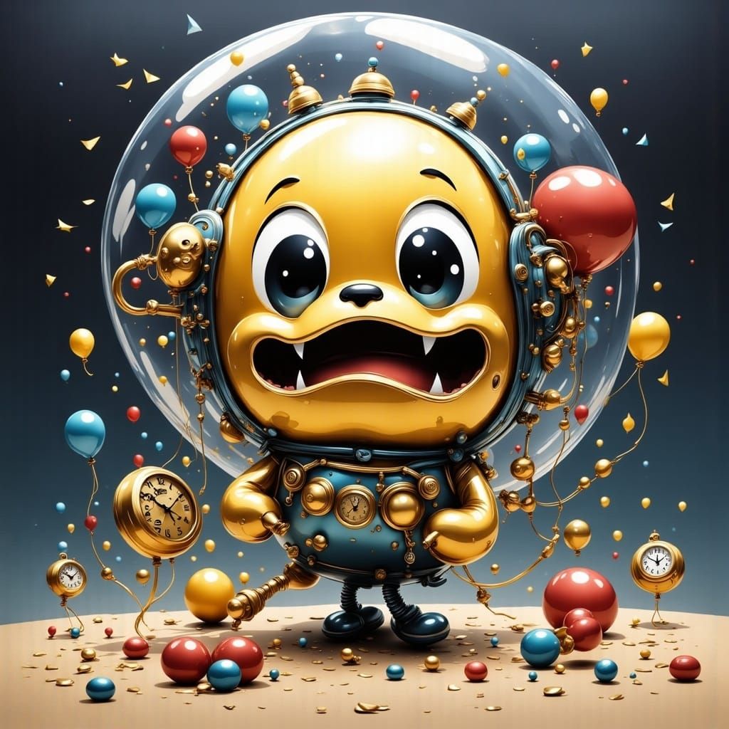 <lora:BRASSY BALLOONACY:1.0> Pufferfish with sea mines 