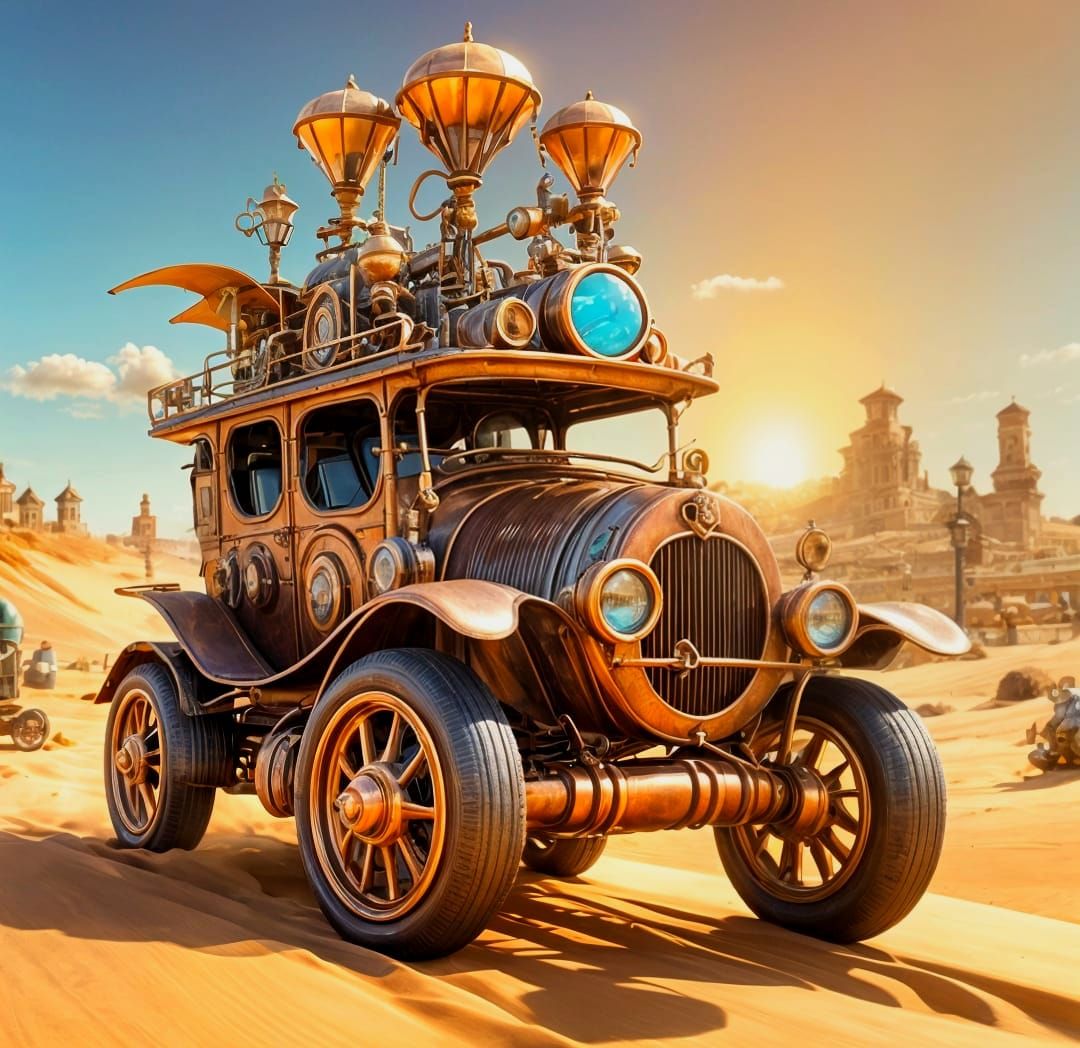 Vintage steampunk car FP01