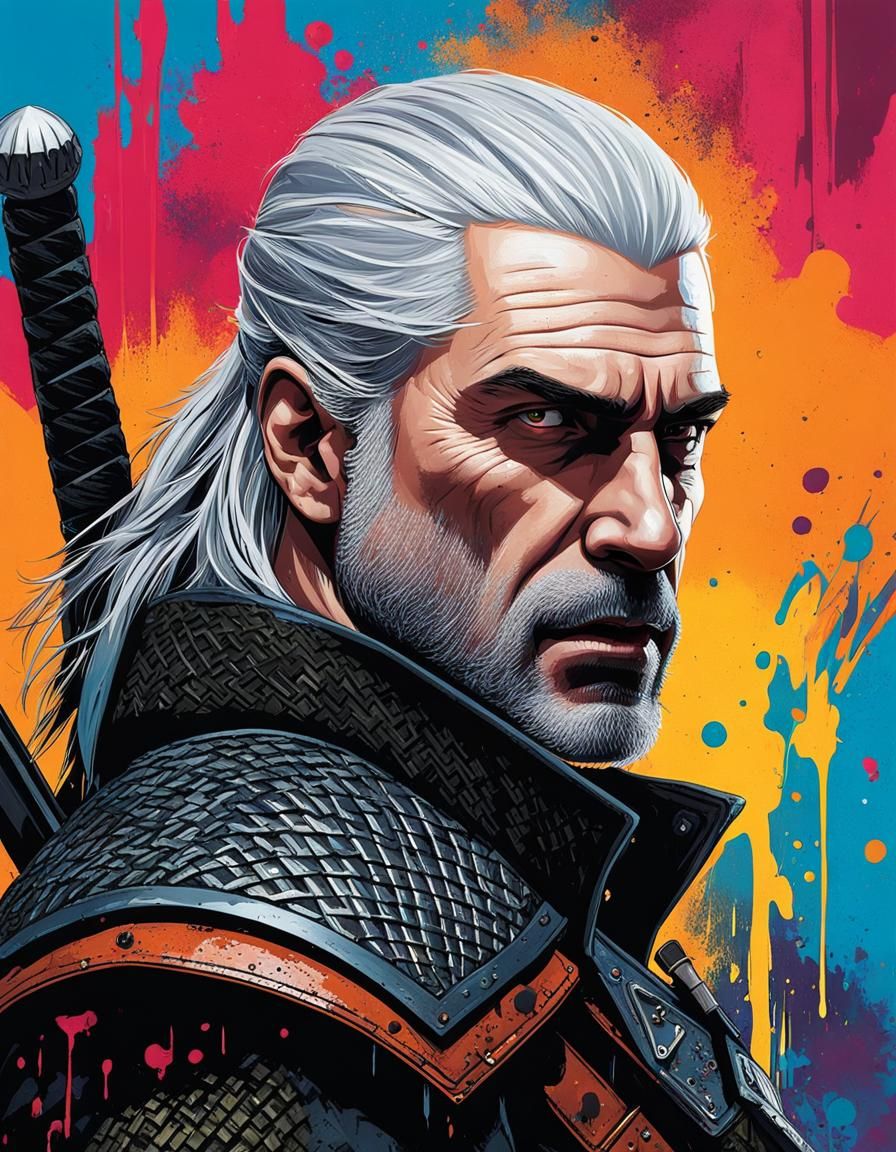 geralt of rivia!!!! ( rowan atkinson ) in netflix's the witc...