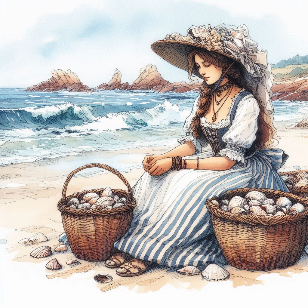 Breton shell fisherwoman