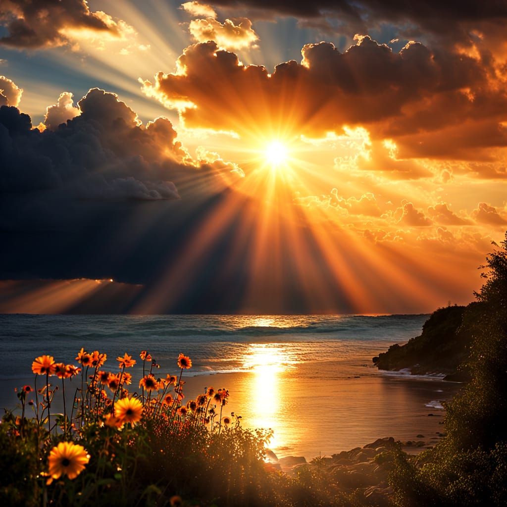 “coucher de soleil, sunset”  by @Margot